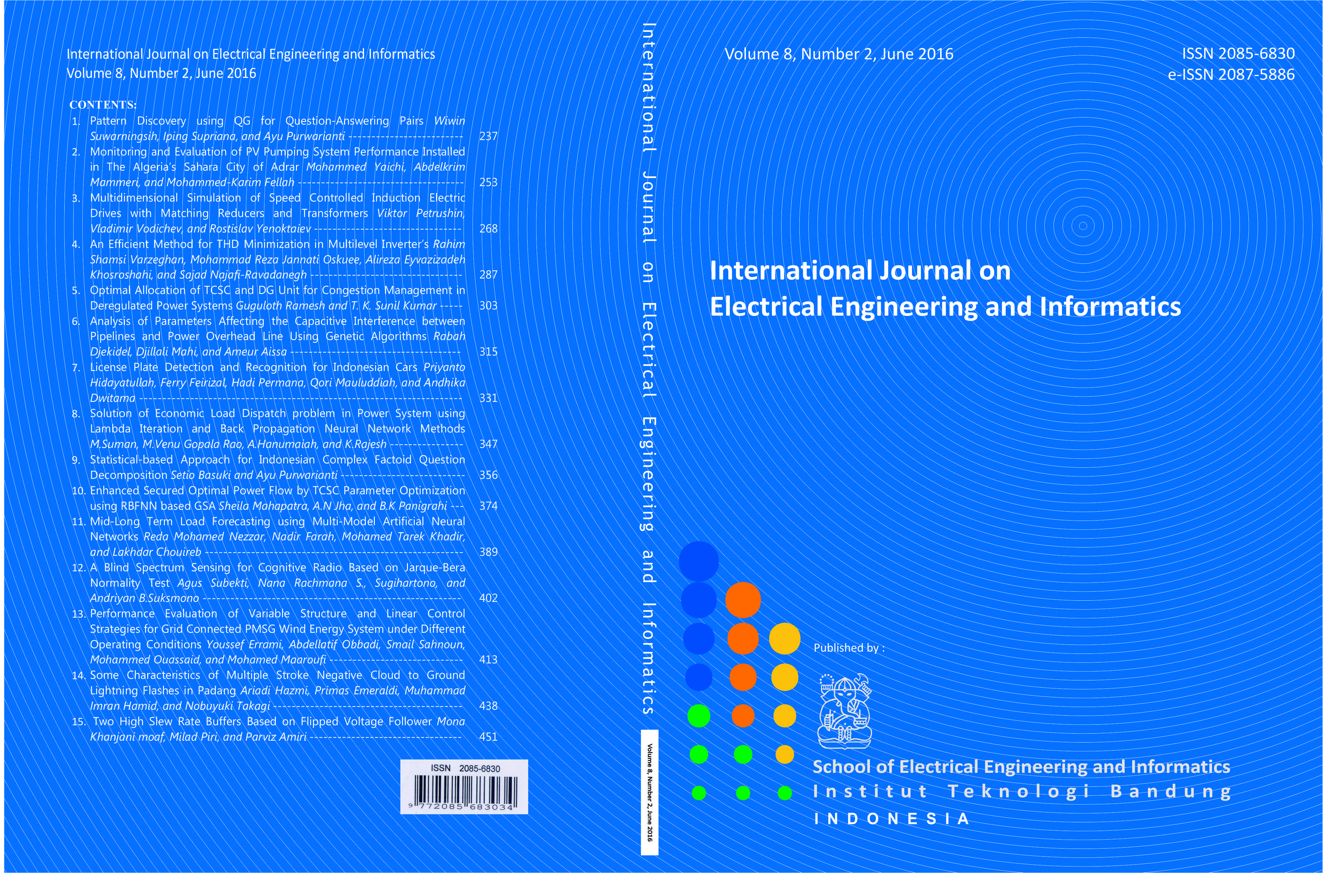 Journal cover Vol. 8 No. 2 June 2016