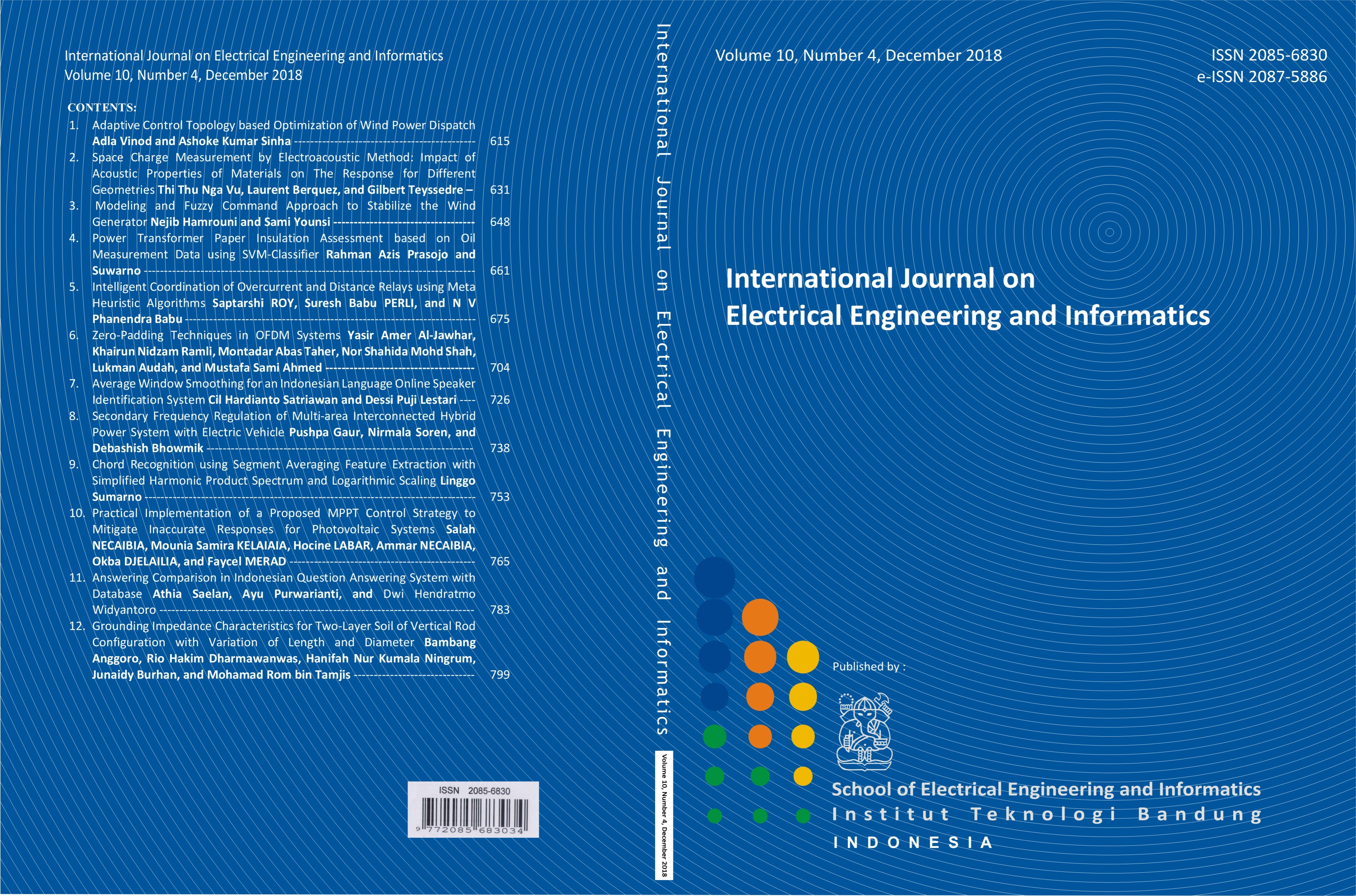 Journal cover Vol. 10 No. 4 December 2018