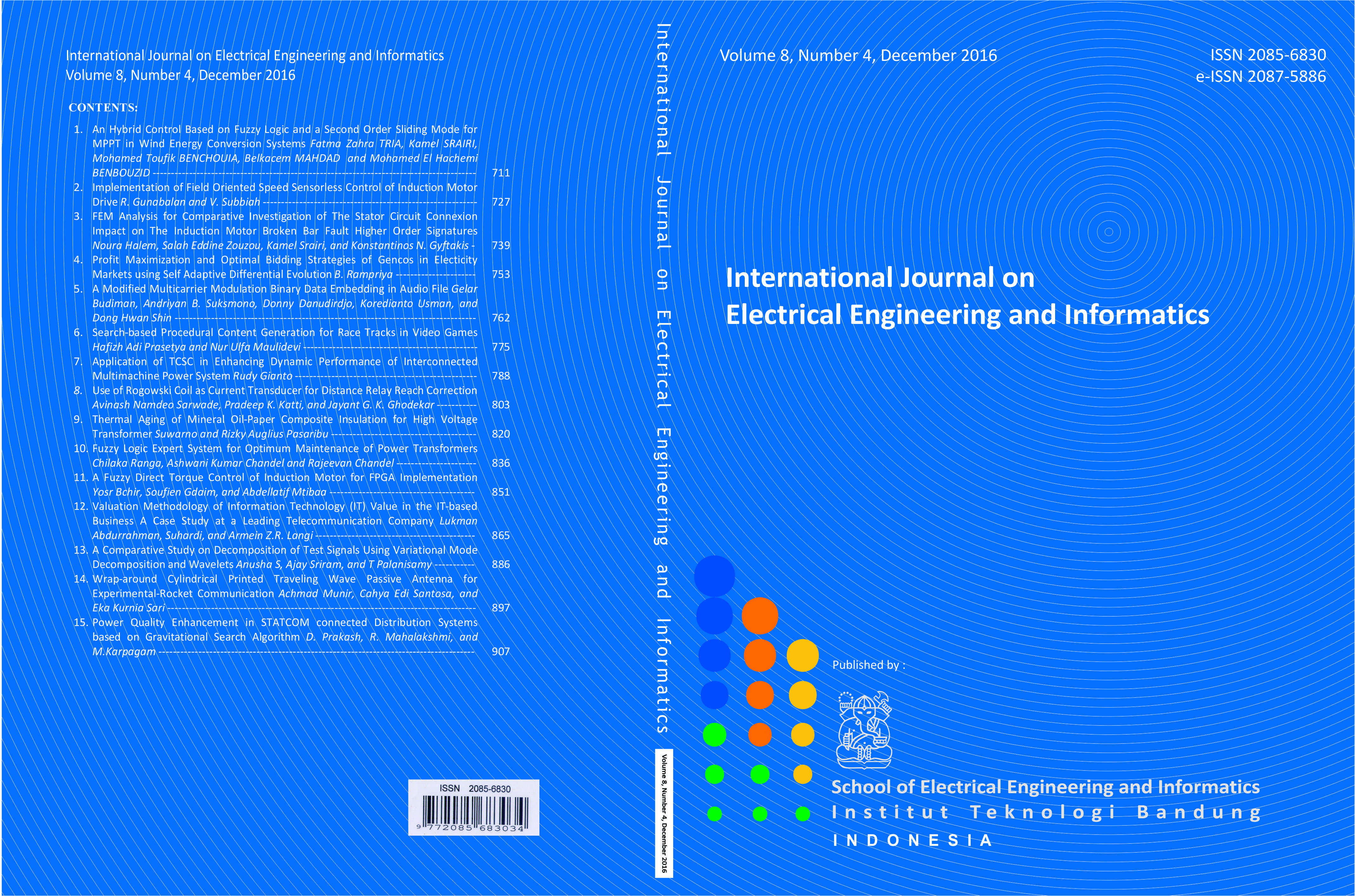 Journal cover Vol. 8 No. 4 December 2016