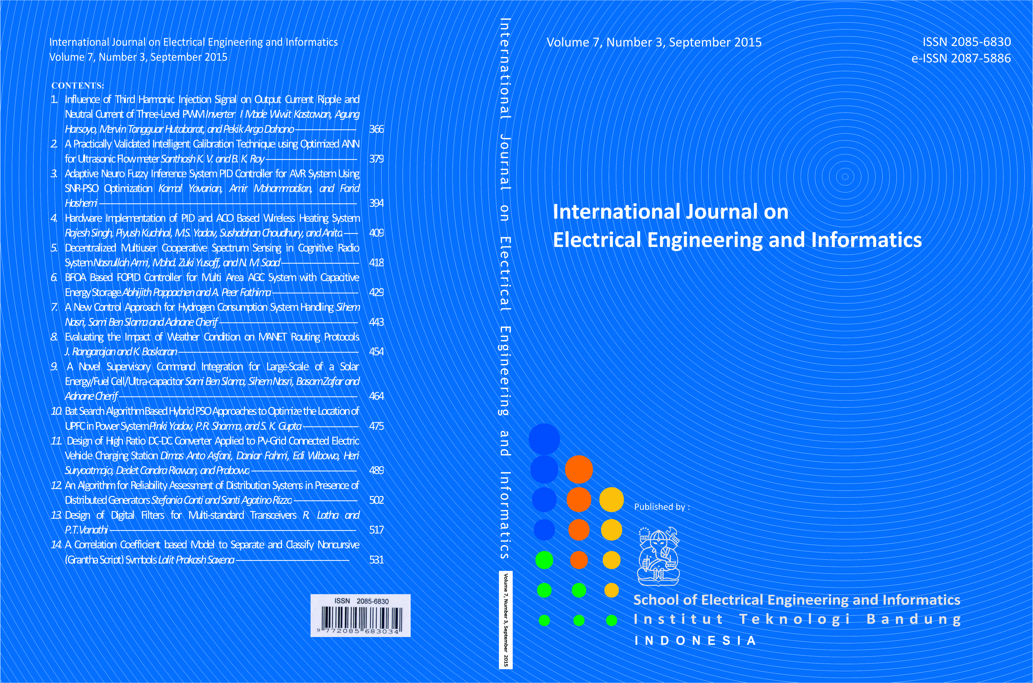 Journal cover Vol. 7 No. 3 September 2015